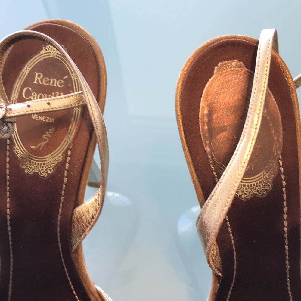 Rene caovilla Sandals size 40 gold crystal - Picture 5 of 8